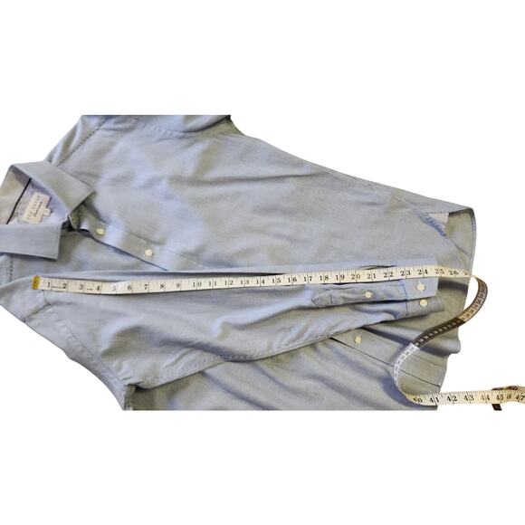 Ted Baker Endurance Hensley Blue Button Down Dress Shirt Men 15.5 Neck NWOT - Picture 10 of 11